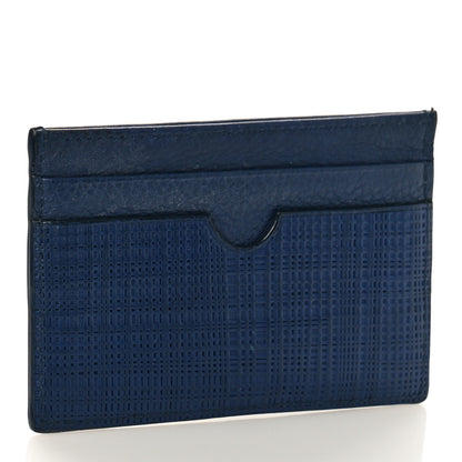 Loewe Calfskin Embossed Anagram Cardholder Navy Blue 3 of 8