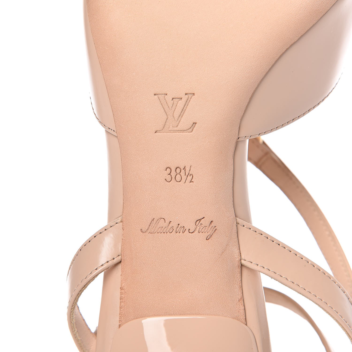 Louis Vuitton Patent Wynwood Pump 38.5 Beige 6 of 7