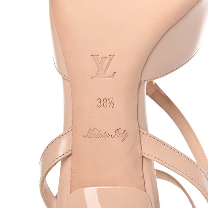 Louis Vuitton Patent Wynwood Pump 38.5 Beige 6 of 7