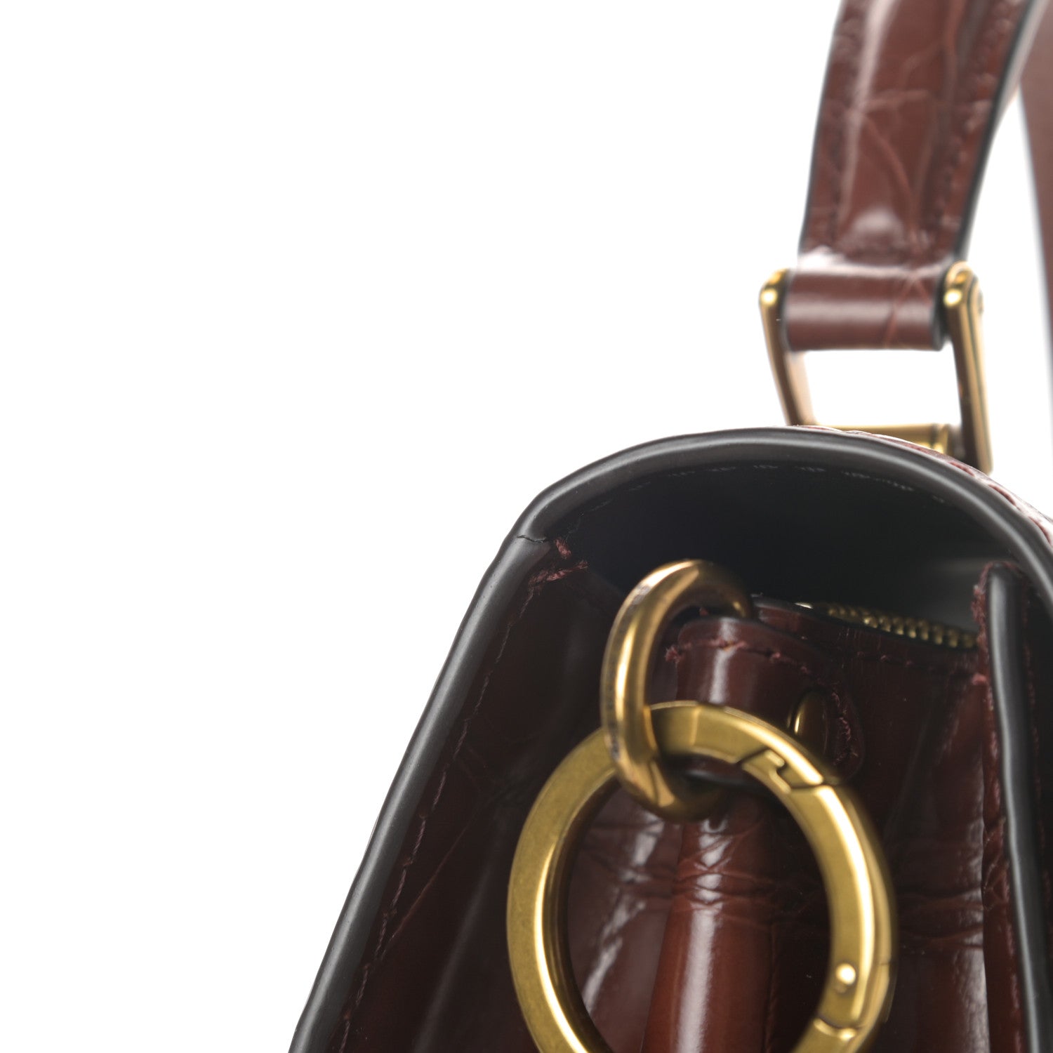 Marc Jacobs Calfskin Crocodile Embossed Uptown Shoulder Bag Brown 14 of 14