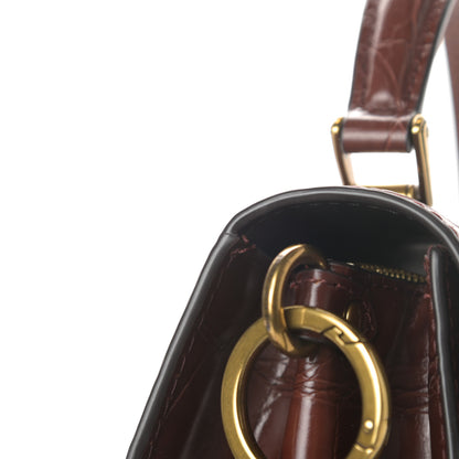 Marc Jacobs Calfskin Crocodile Embossed Uptown Shoulder Bag Brown 14 of 14