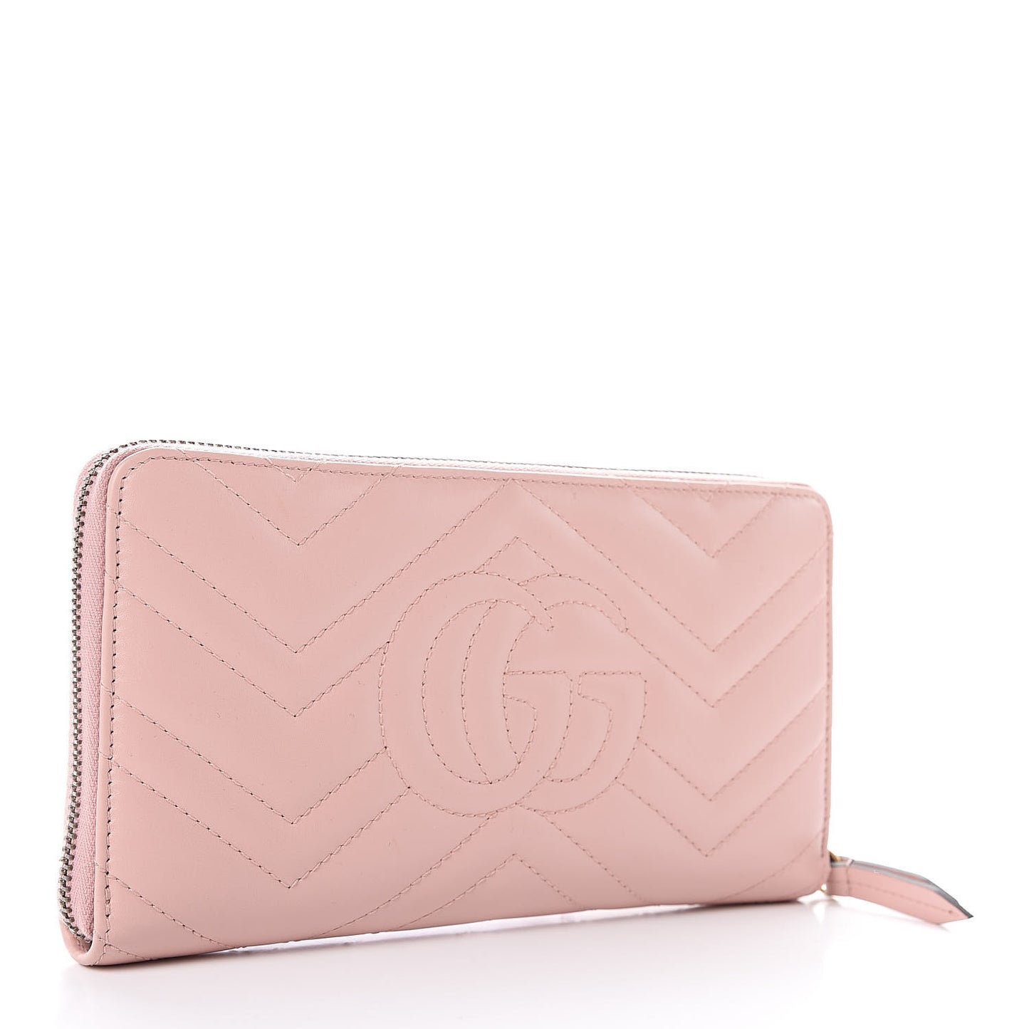 Calfskin Matelasse GG Marmont Zip Around Organizer Wallet Perfect Pink