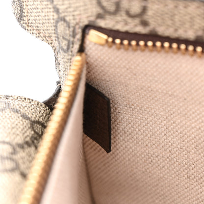 Gucci GG Supreme Monogram Textured Dollar Calfskin Blondie Belt Bag Beige Ebony New Acero 7 of 10