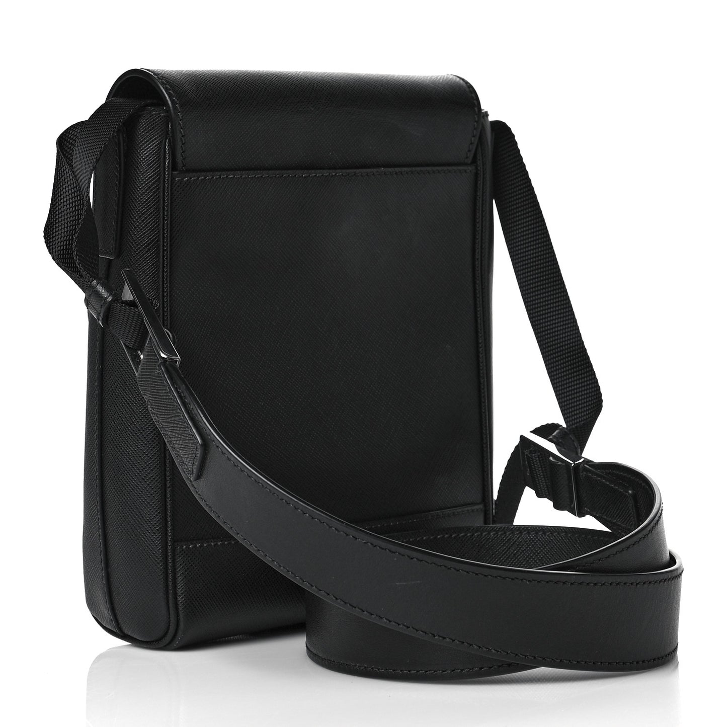 Saffiano Messenger Satchel Black