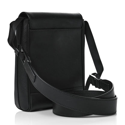 Prada Saffiano Messenger Satchel Black 2 of 9