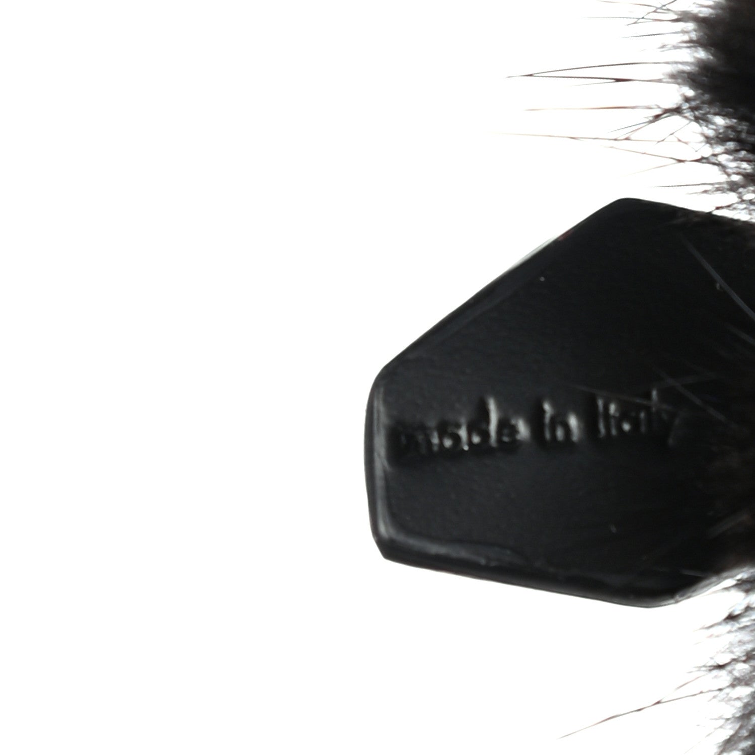 Louis Vuitton Calfskin Mink Fur Panda Bag Charm Key Holder Black 3 of 4