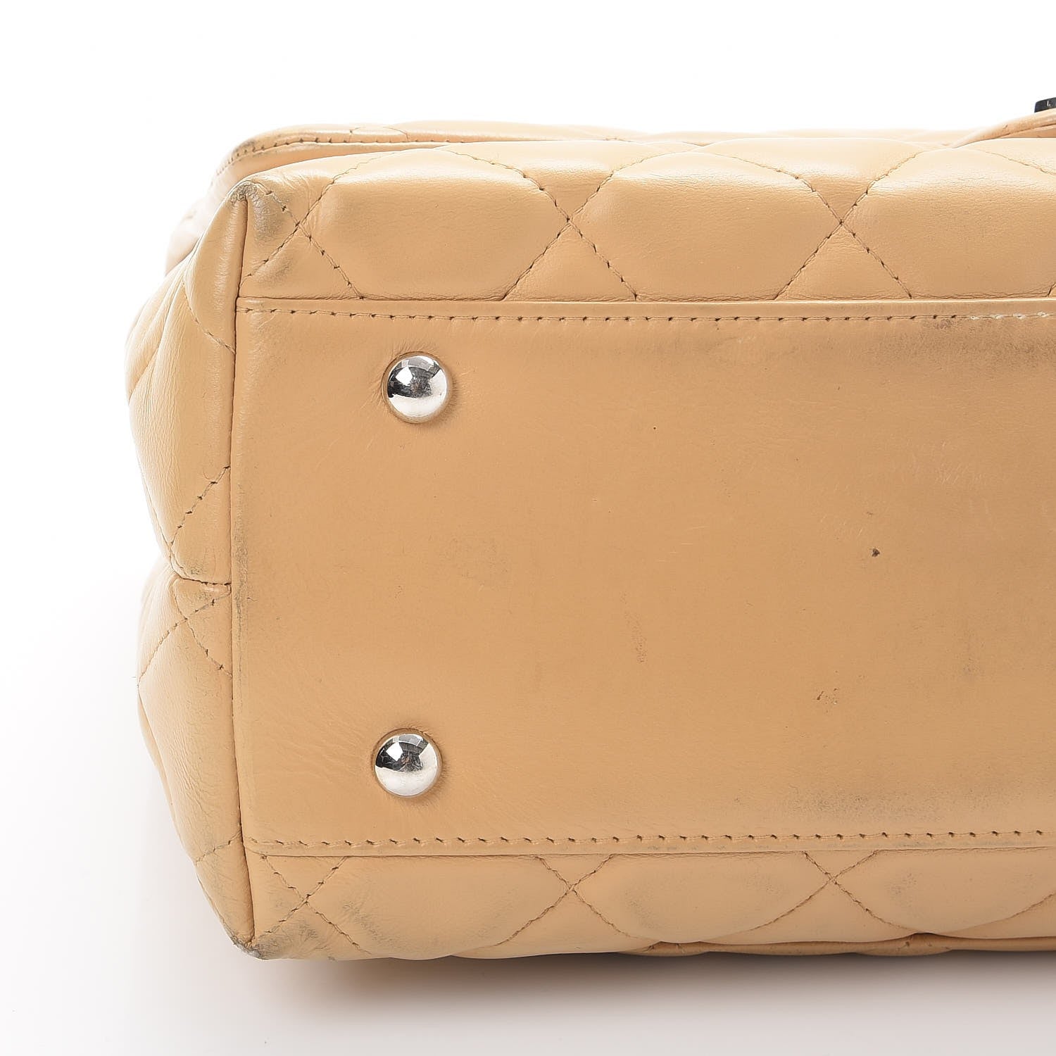 Chanel Lambskin Quilted Jumbo Kelly Flap Bag Beige 12 of 14