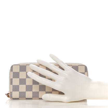 Louis Vuitton Damier Azur Clemence Wallet Rose Ballerine 2 of 11
