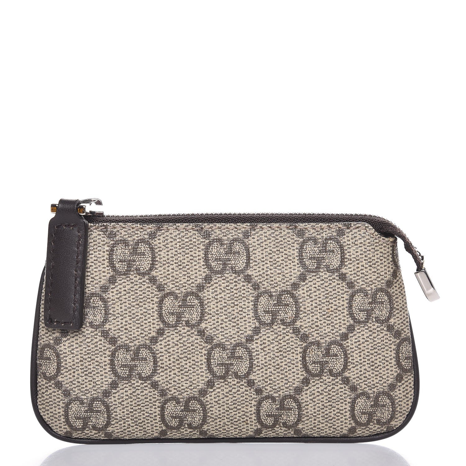 Gucci GG Supreme Monogram Selleria Key Case Beige Ebony Cocoa 4 of 11