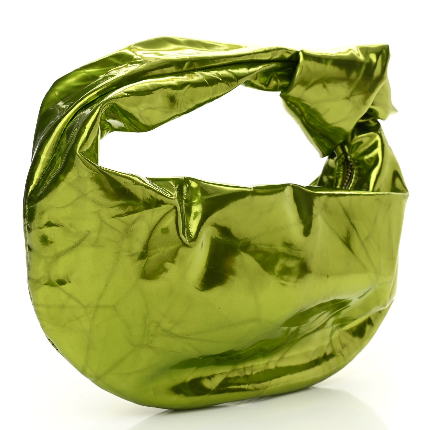 Bottega Veneta Metallic Crushed Calfskin Mini Jodie Chlorophyll 3 of 9
