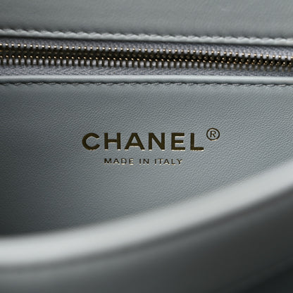 Chanel Lambskin Quilted Small Trendy CC Flap Dual Handle Bag Light Grey 5 of 8