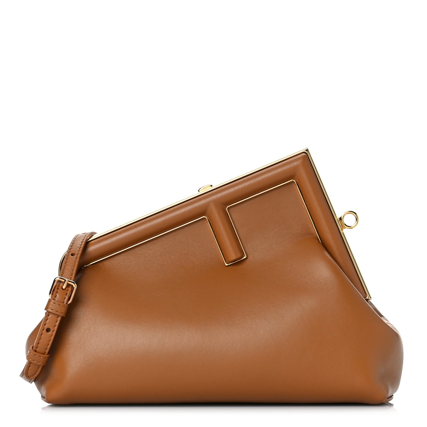 Shiny Nappa Small Fendi First Caramello
