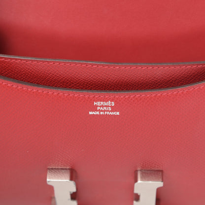 Hermes Epsom Constance 18 Rouge Casaque 6 of 12