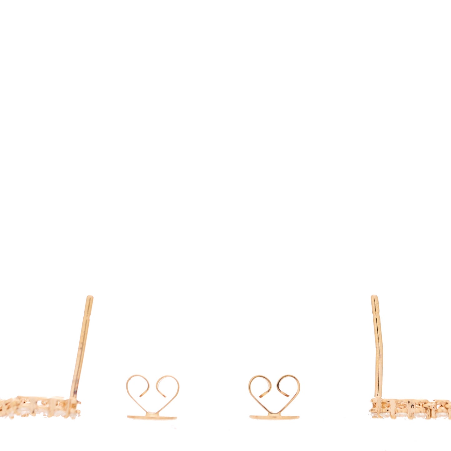 18K Rose Gold Diamond Loop Earrings