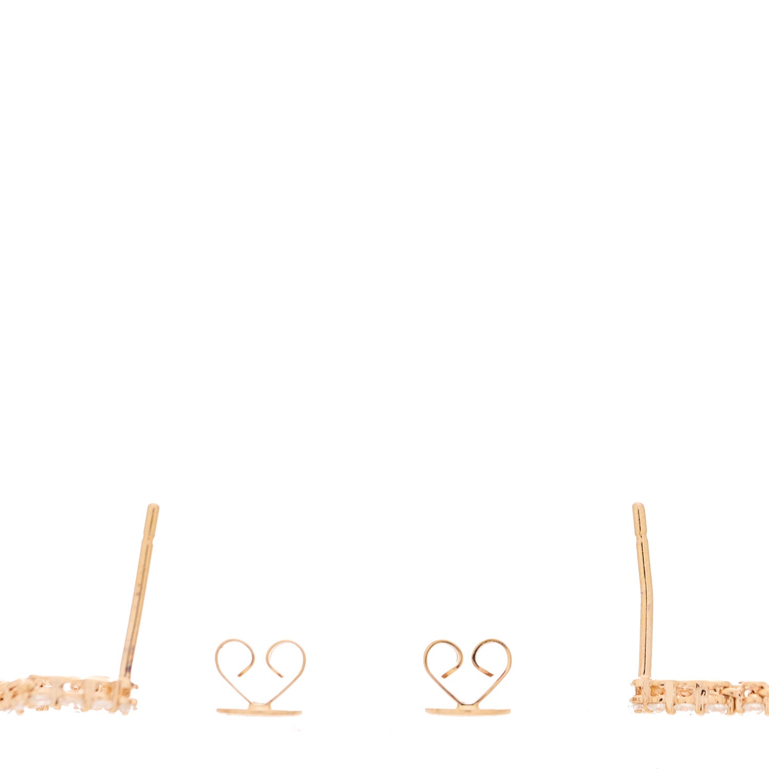 Anita Ko 18K Rose Gold Diamond Loop Earrings 3 of 5
