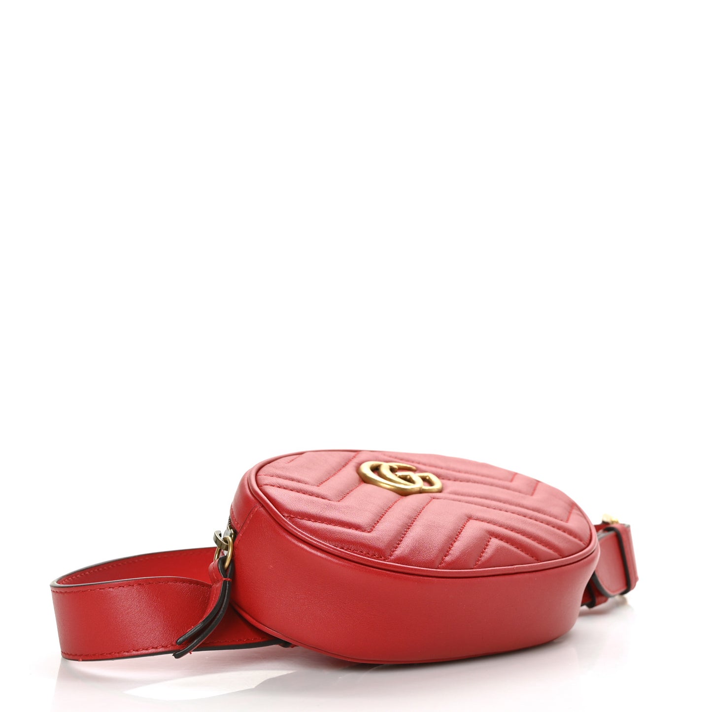 Calfskin Matelasse GG Marmont Belt Bag 65 26 Hibiscus Red