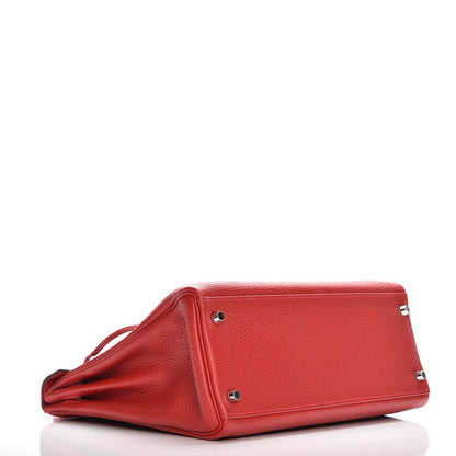 Hermes Taurillon Clemence Kelly Retourne 32 Rouge Casaque 6 of 32