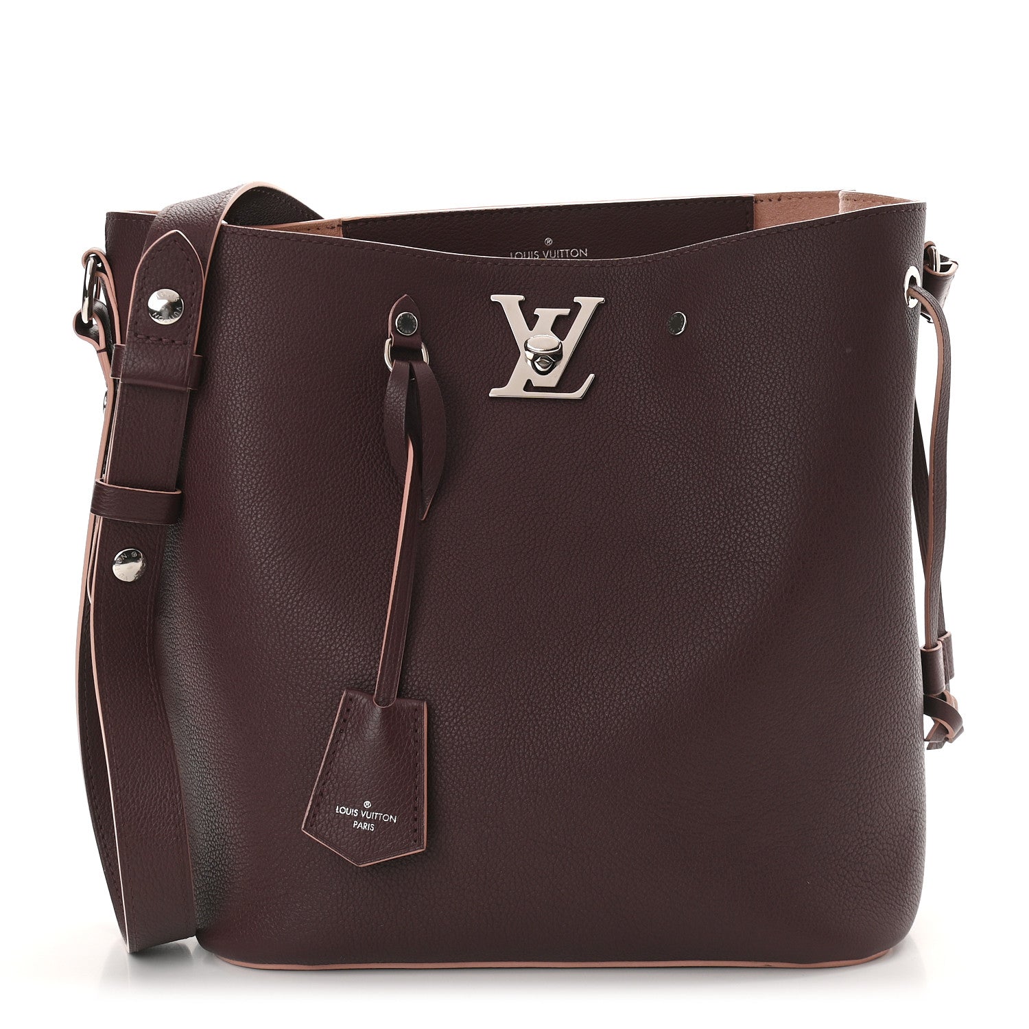 Louis Vuitton Calfskin Lockme Bucket Prune 1 of 9