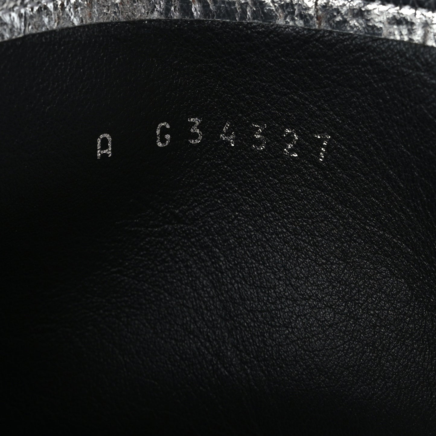 Laminated Goatskin Short Boots 39.5 Silver