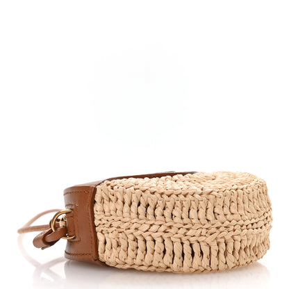Saint Laurent Raffia Round Camera Bag Beige Naturel 4 of 9
