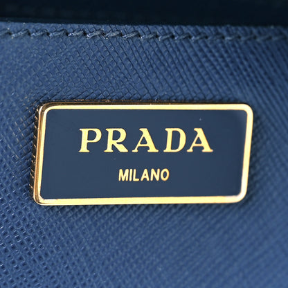 Prada Saffiano Lux Galleria Front Pocket Tote Bluette 5 of 10