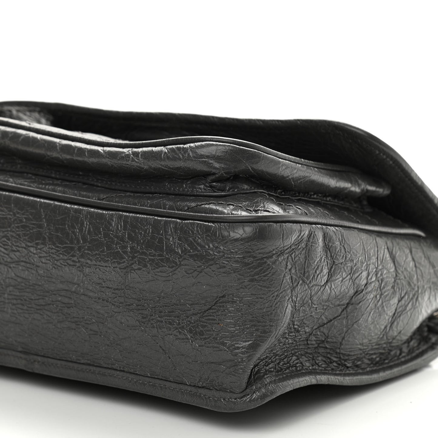 Crinkled Calfskin Matelasse Monogram Medium Niki Chain Pebble