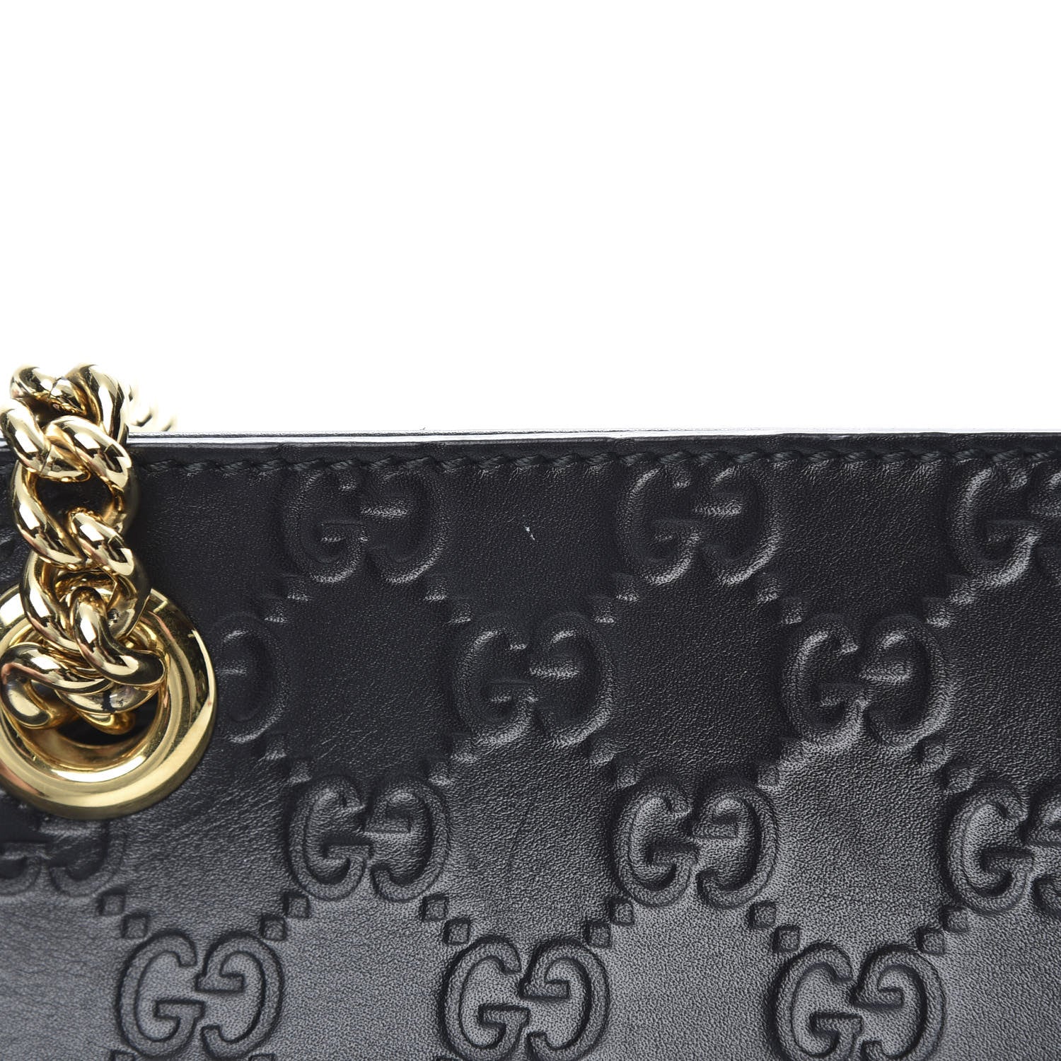 Gucci Guccissima Signature Large Shoulder Tote Bag Black 12 of 17