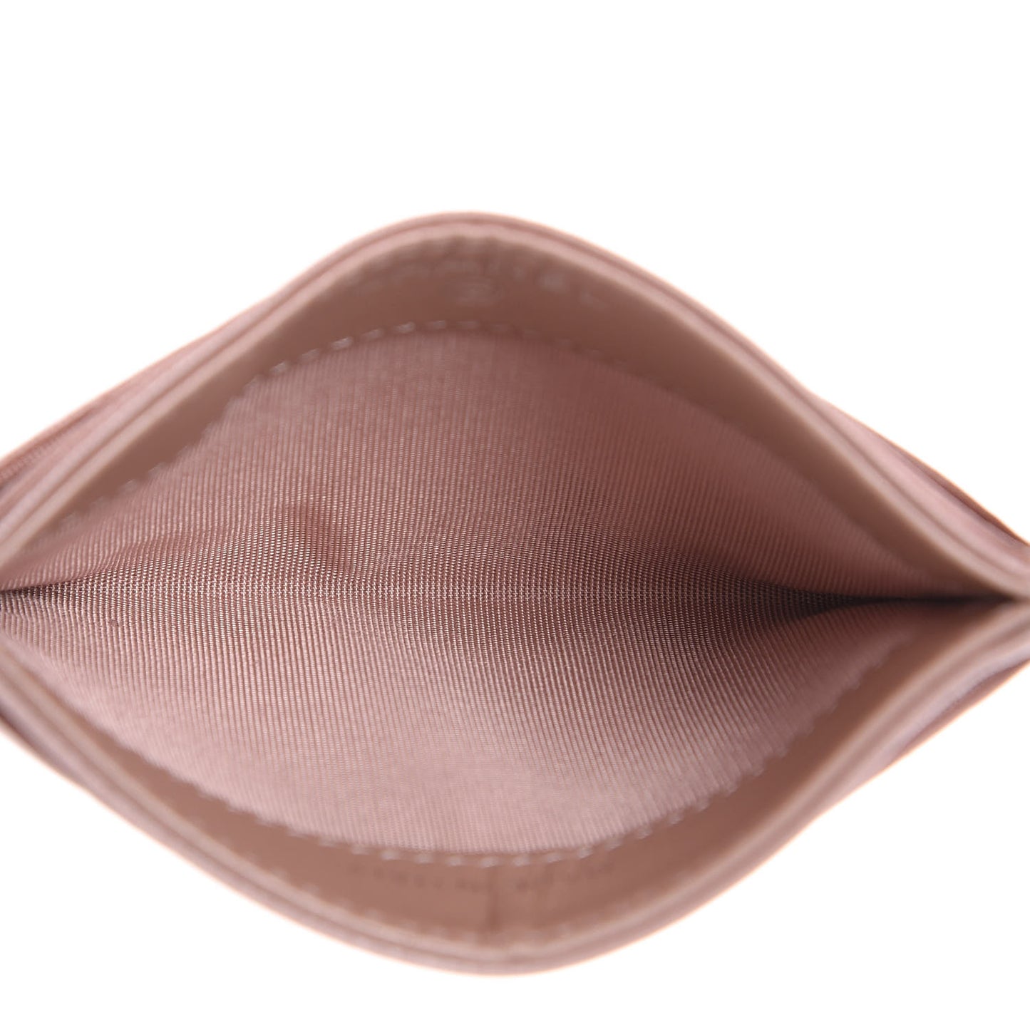Goatskin Camellia Embossed Card Holder Light Pink