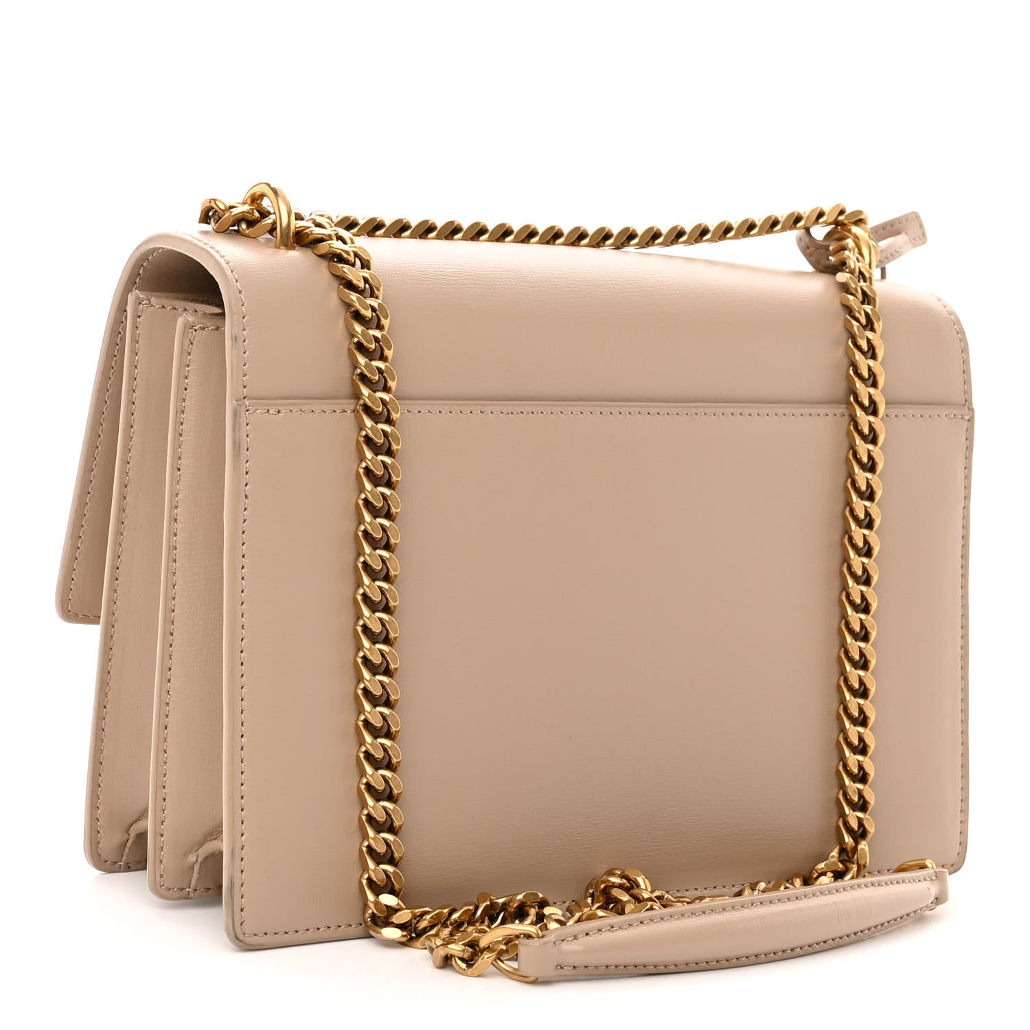 Saint Laurent Calfskin Medium Monogram Sunset Dark Beige 4 of 12