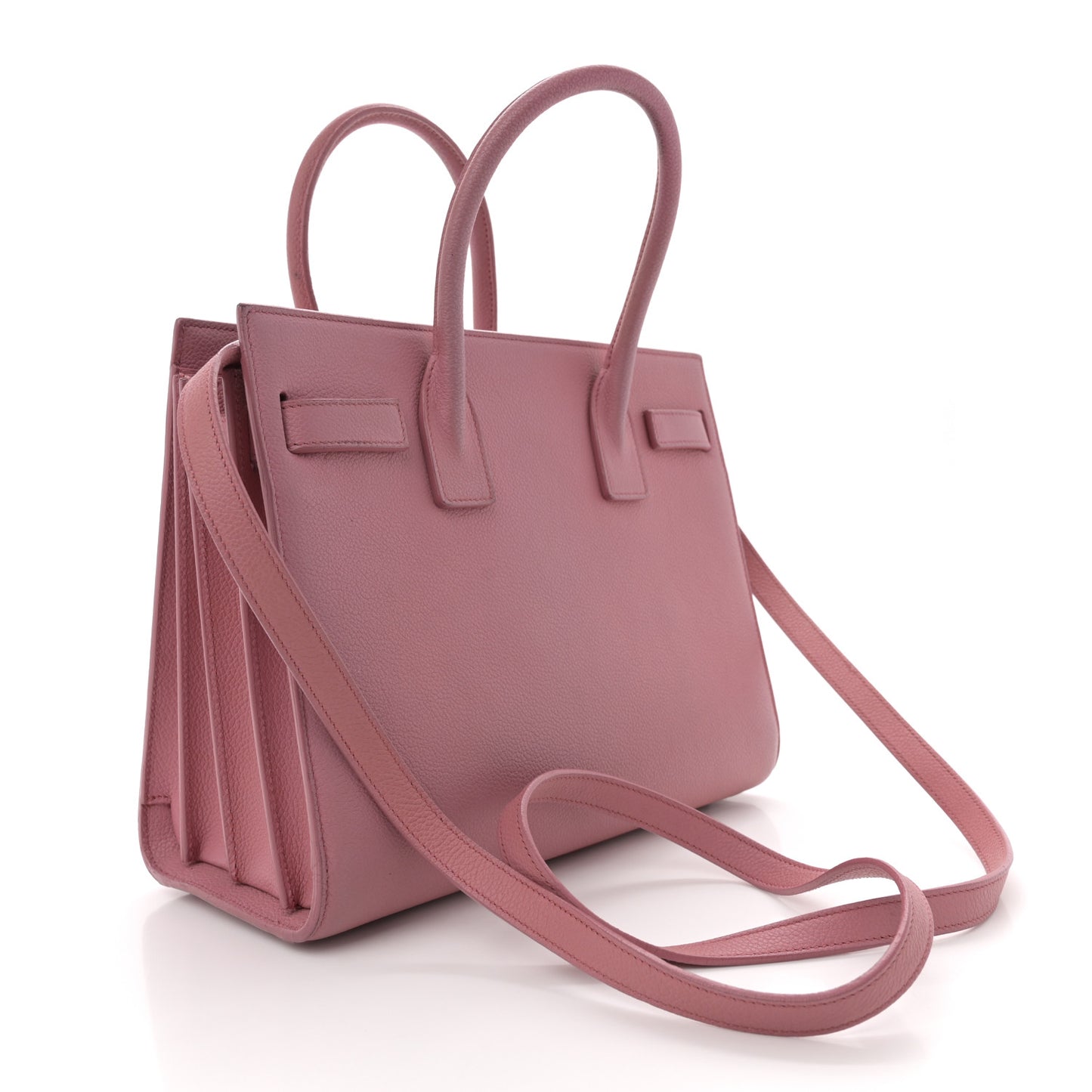 Grained Calfskin Baby Sac De Jour Dark Rose