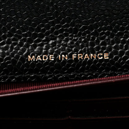 Chanel Caviar Quilted Large Gusset Flap Wallet Black 7 of 9