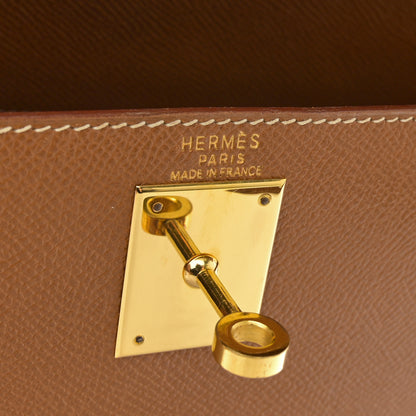 Hermes Courchevel Kelly Sellier 28 Gold 6 of 13