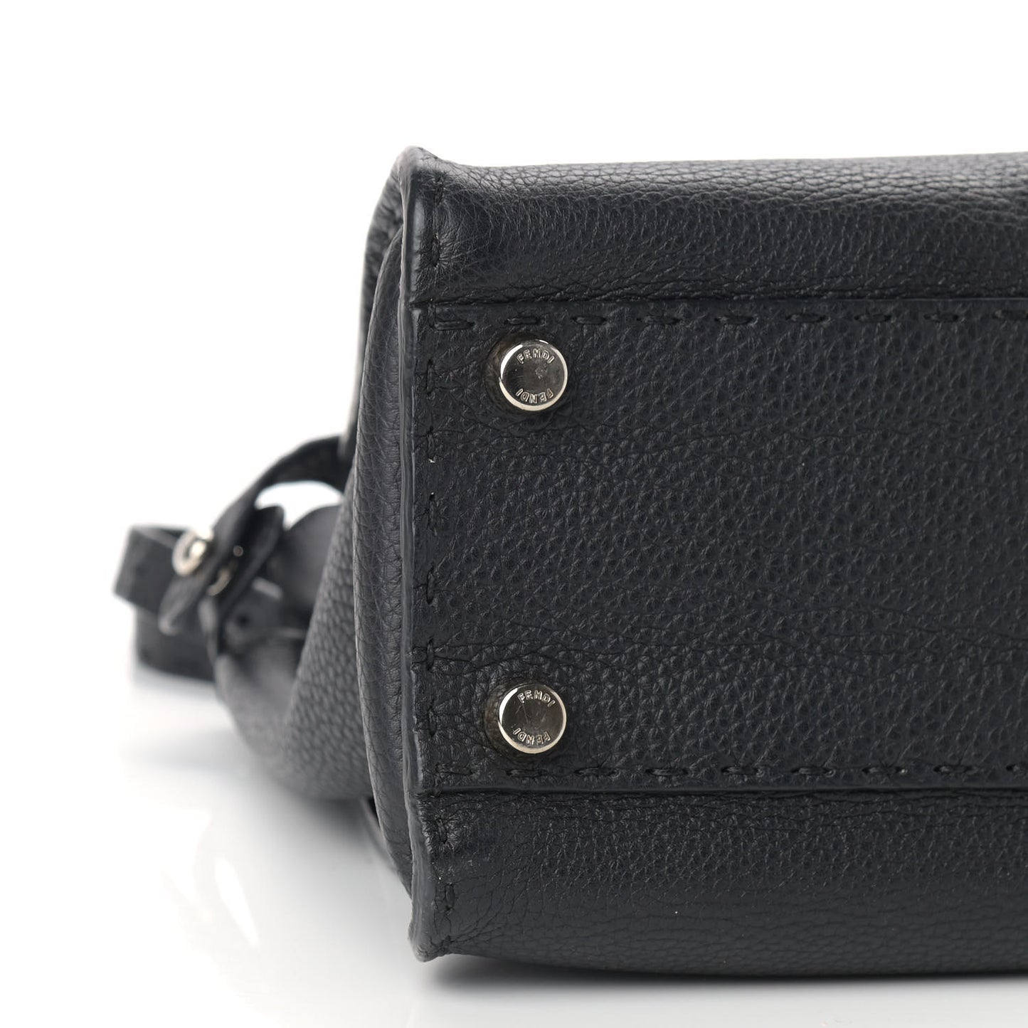 Cuoio Romano Selleria Bi-Color Medium Peekaboo Iconic Satchel Black Mou