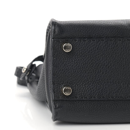 Fendi Cuoio Romano Selleria Bi-Color Medium Peekaboo Iconic Satchel Black Mou 8 of 9