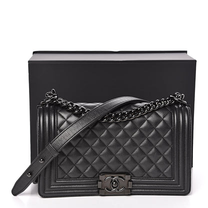 Chanel Caviar Quilted Medium Boy Flap So Black 11 of 11