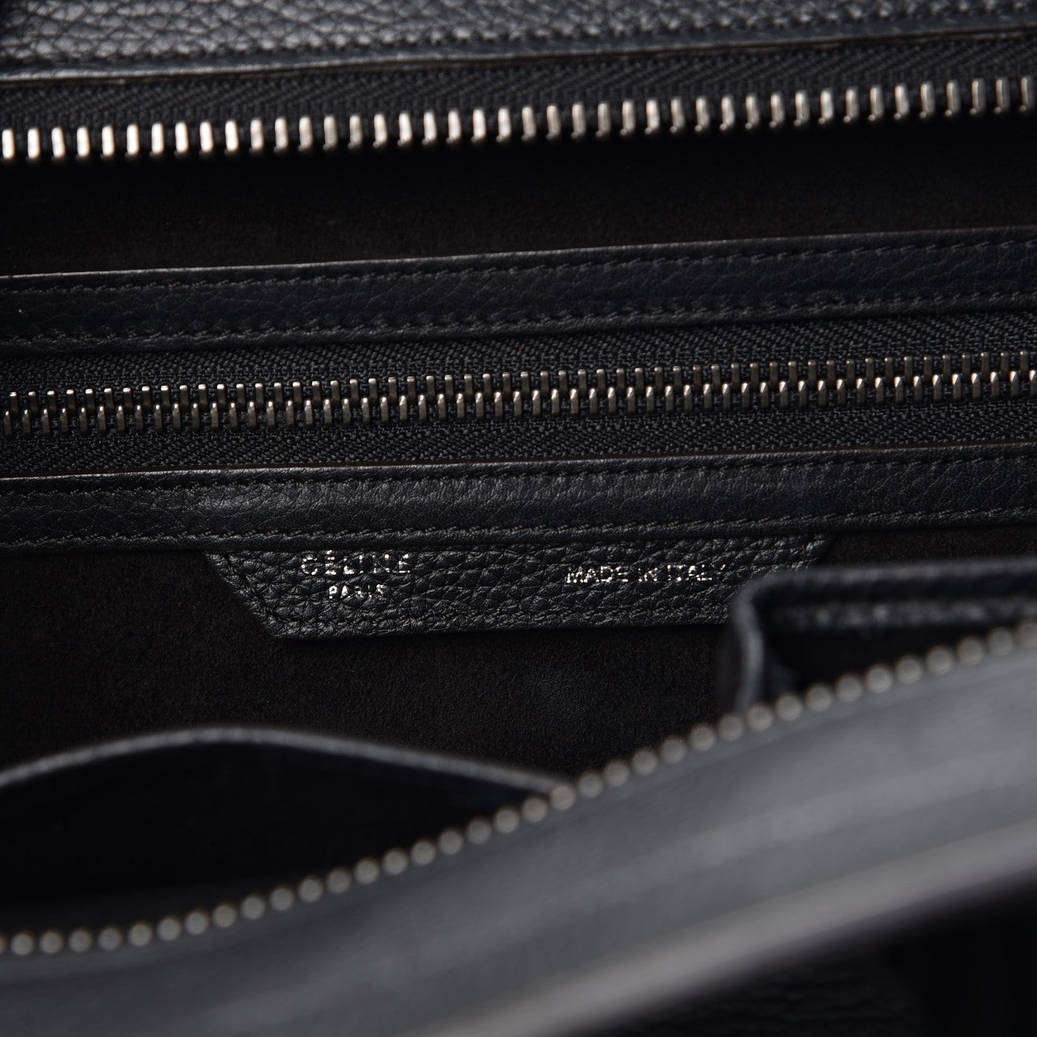 Celine Drummed Calfskin Mini Luggage Black 7 of 14