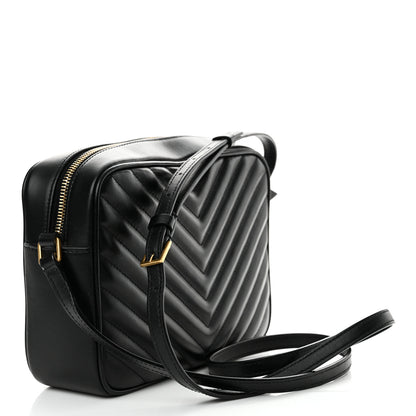 Saint Laurent Calfskin Matelasse Monogram Lou Camera Bag Black 2 of 10