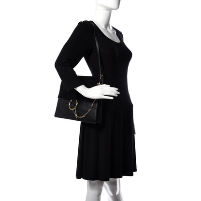 Chloe Suede Calfskin Medium Faye Shoulder Bag Black 2 of 10
