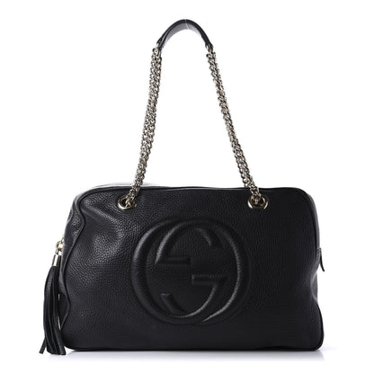 Gucci Pebbled Calfskin Medium Soho Bowler Black 1 of 10