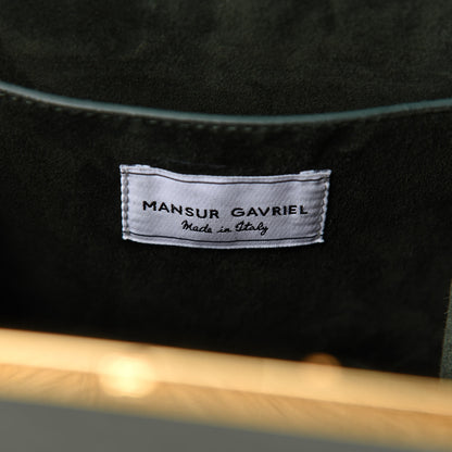 Mansur Gavriel Vegetable Tanned Calfskin Elegant Top Handle Bag Moss 8 of 9