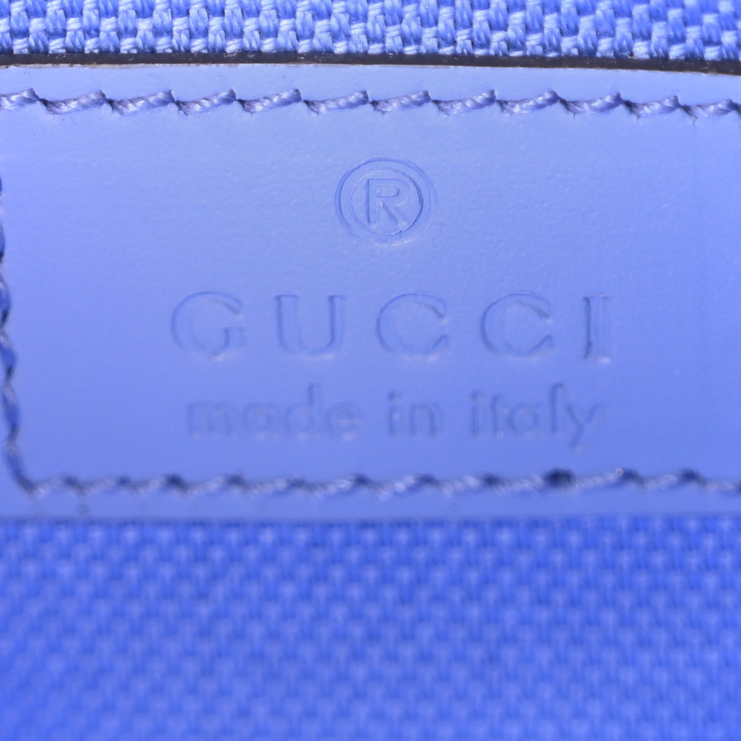 Calfskin Jumbo GG Embossed Super Mini Top Handle Bowler Bag Blue