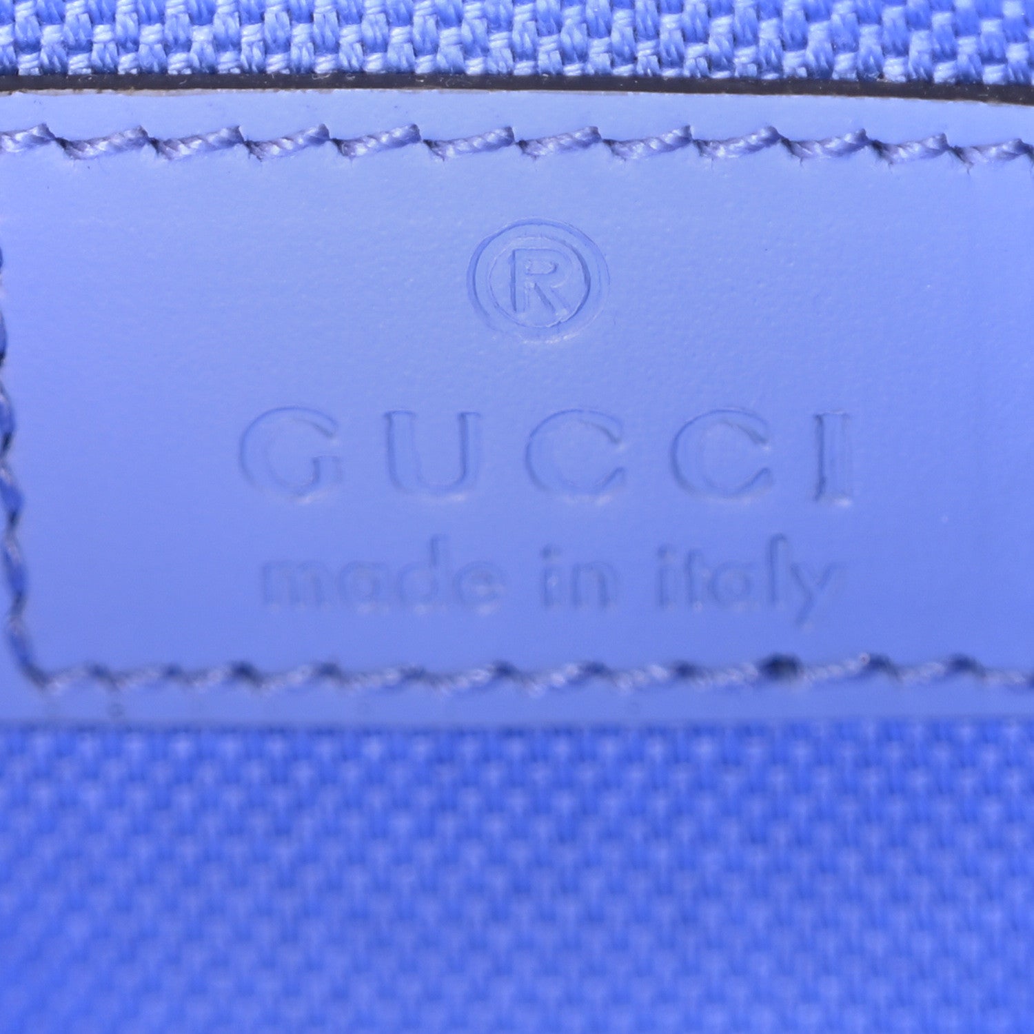 Gucci Calfskin Jumbo GG Embossed Super Mini Top Handle Bowler Bag Blue 6 of 10