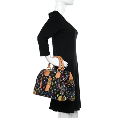 Louis Vuitton Monogram Multicolor Speedy 30 Black 2 of 10