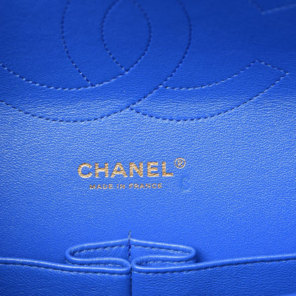 Chanel Lambskin Quilted Jumbo Double Flap Blue 7 of 11