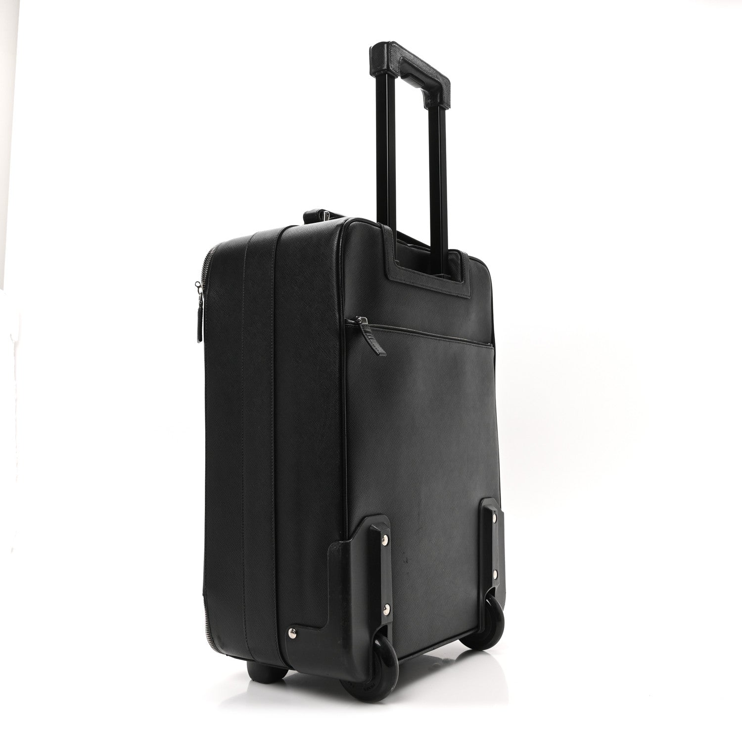Prada Saffiano Trolley Luggage Black 2 of 8