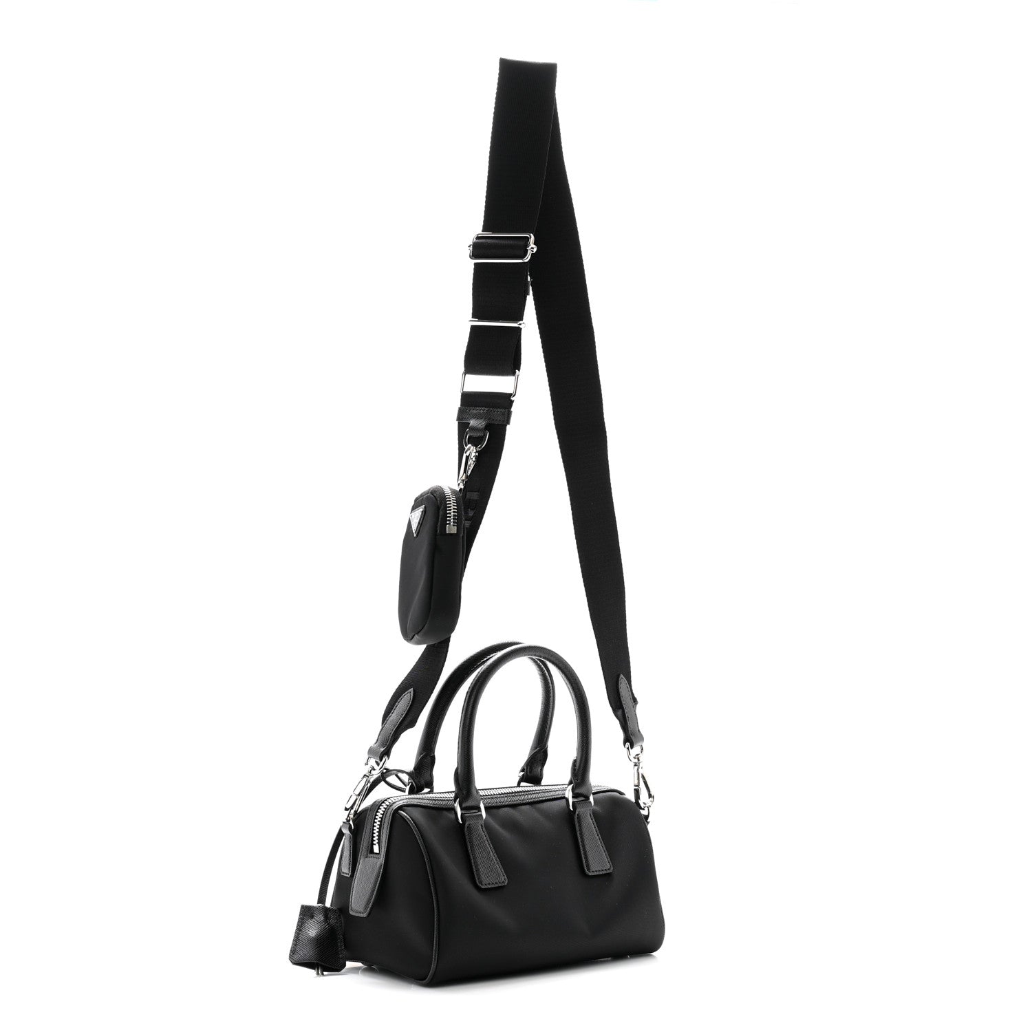 Prada Nylon Saffiano Re-Edition 2005 Top Handle Crossbody Bag Black 3 of 9