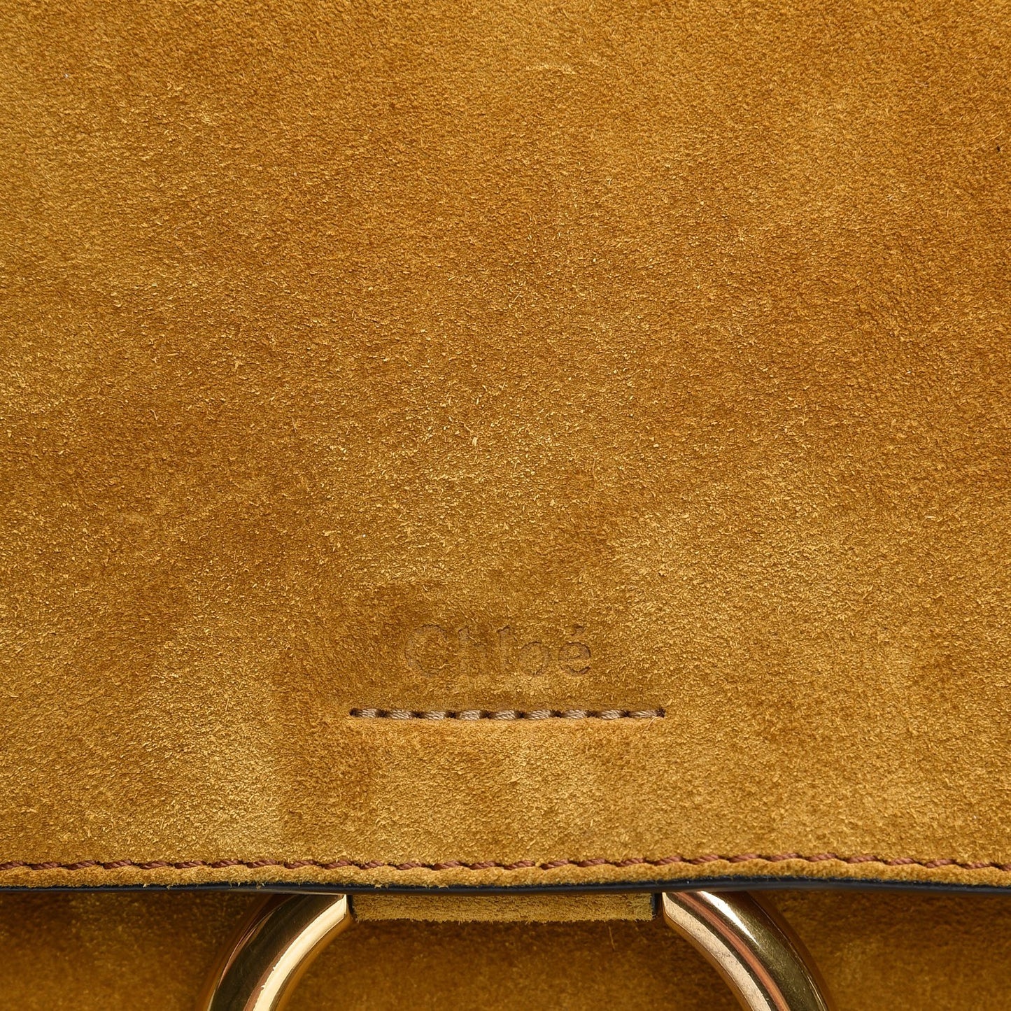 Suede Calfskin Patchwork Medium Faye Shoulder Bag Tobacco