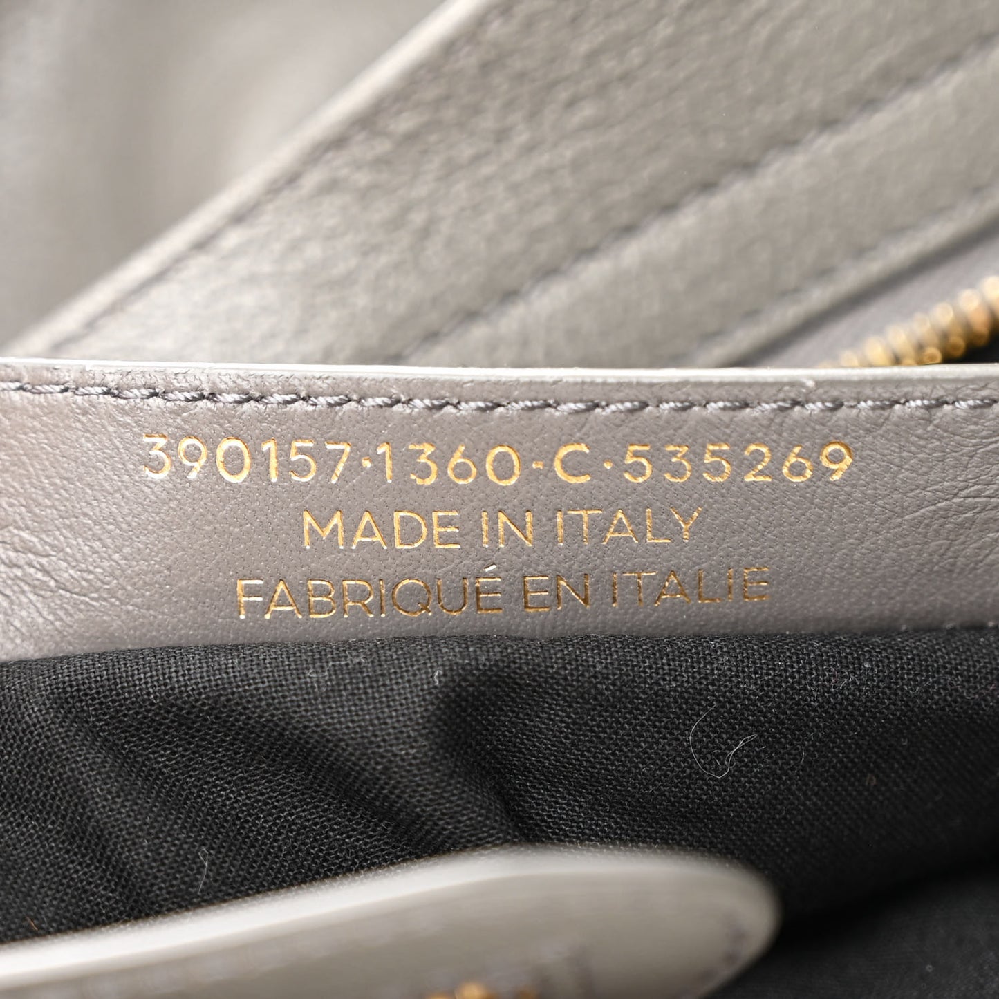 Chevre Silver Metallic Edge Hardware Velo Gris Acier