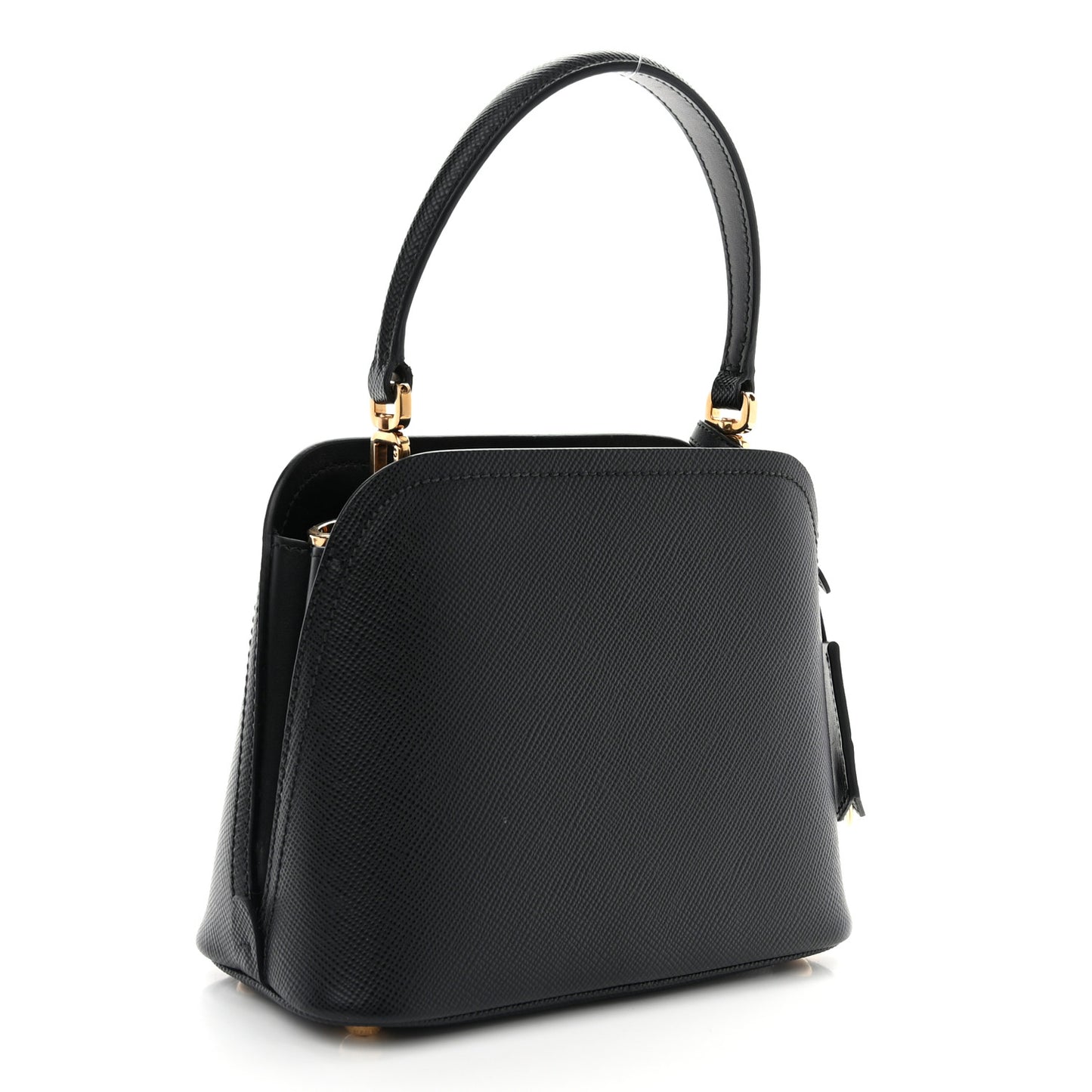 Saffiano Cuir Micro Matinee Tote Black