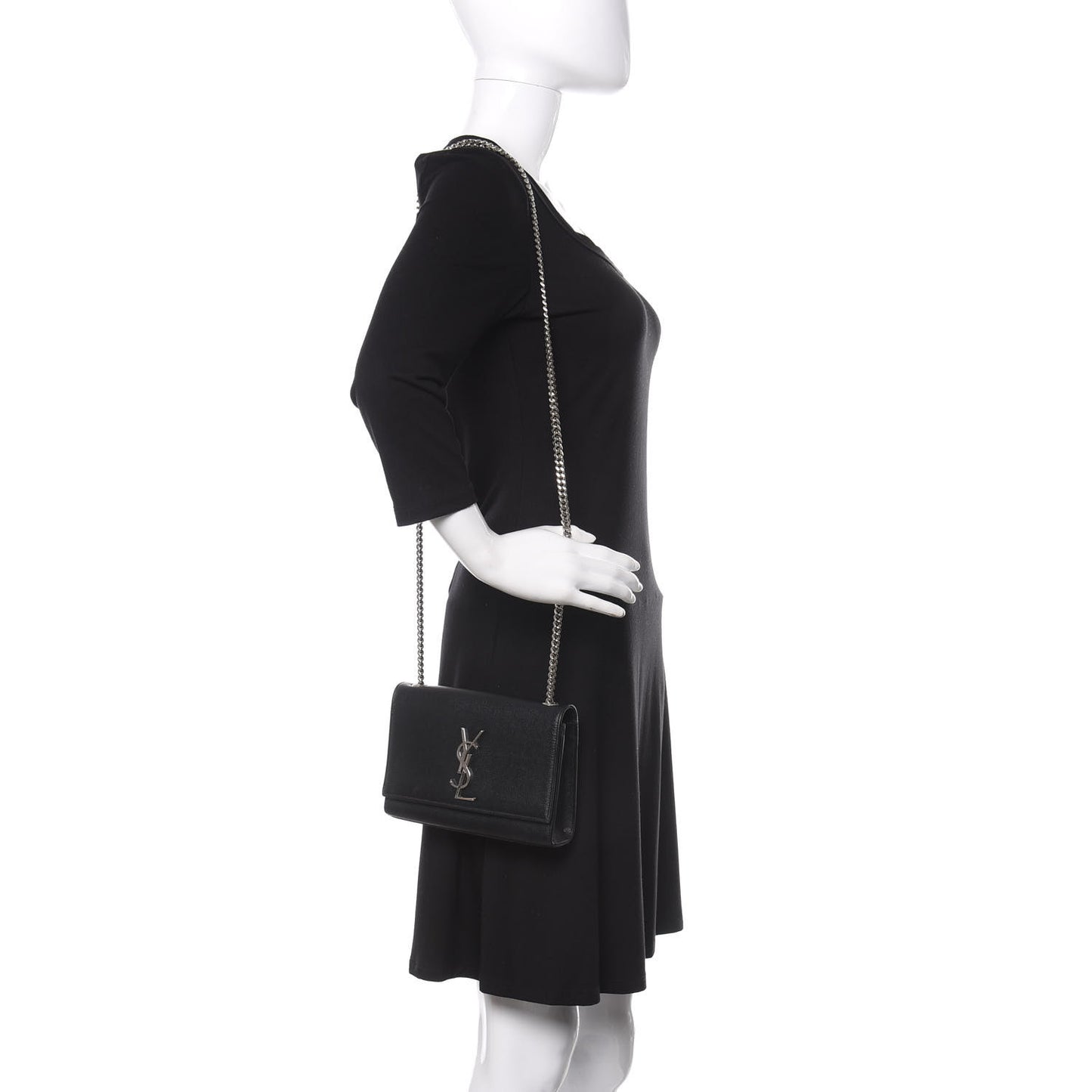 Grain De Poudre Small Monogram Kate Satchel Black